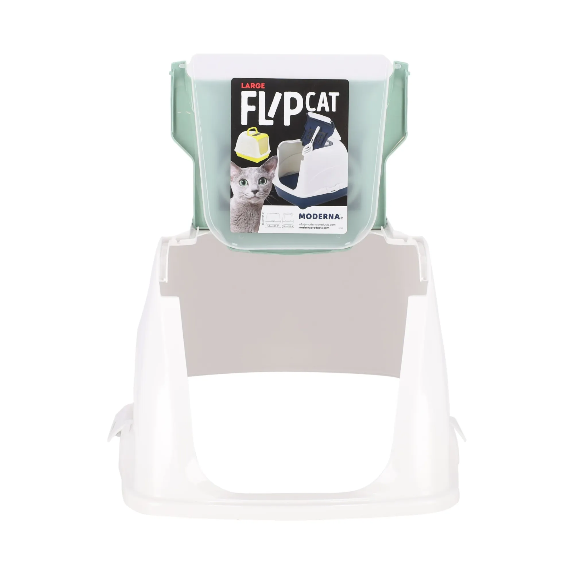 Moderna Kattenbak>Kattenbak flipcat 50cm muntgroen