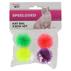 Friendly Pet Kattenspeeltjes>Kattenspeeltje bal 3.5cm 4st assorti