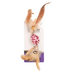 Friendly Pet Kattenspeeltjes>Kattenspeeltje bal leopard+veren