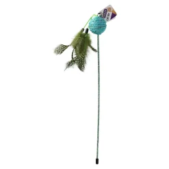 Friendly Pet Kattenspeeltjes>Kattenspeeltje hengel Glitty+bal 42cm assorti