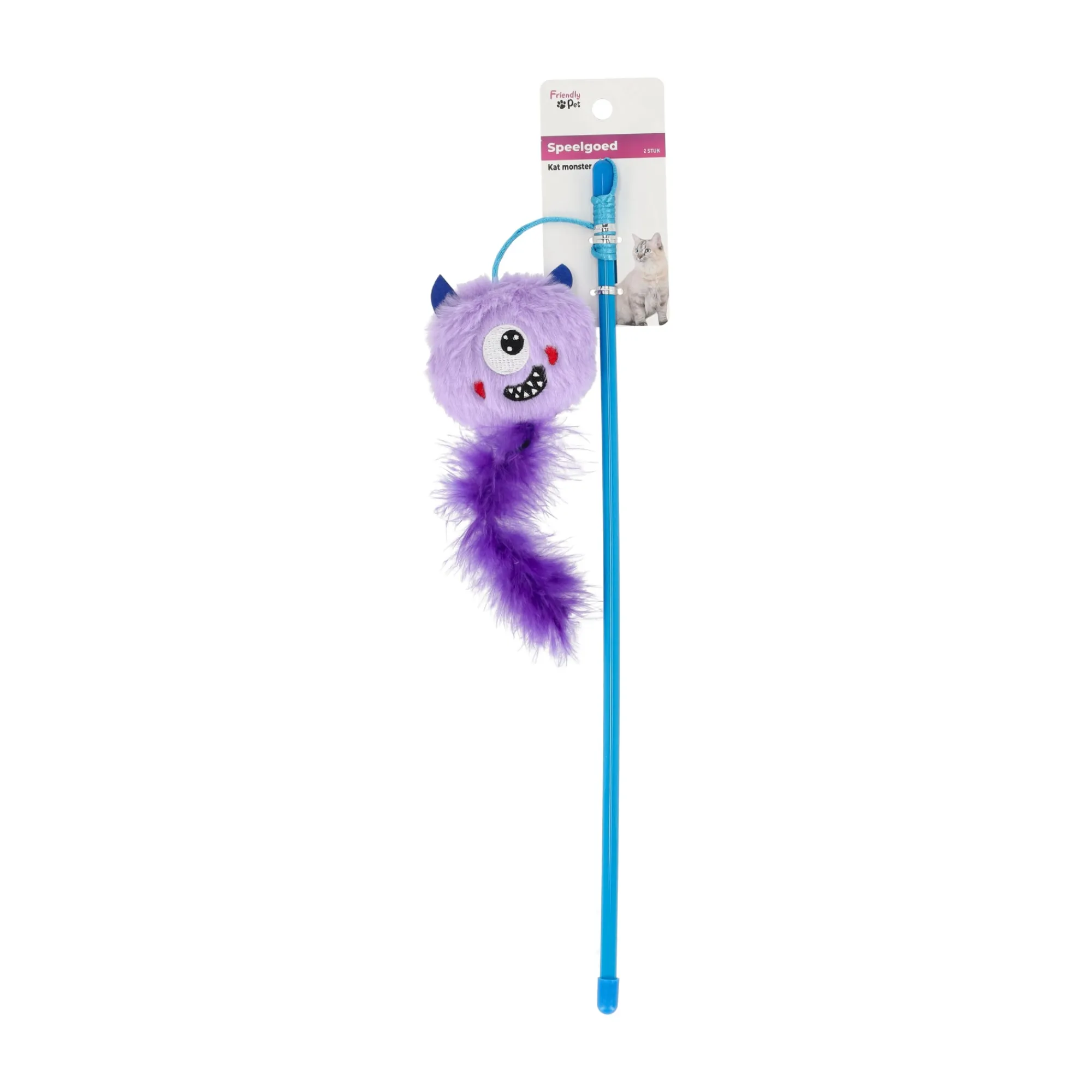 Friendly Pet Kattenspeeltjes>Kattenspeeltje monster paars