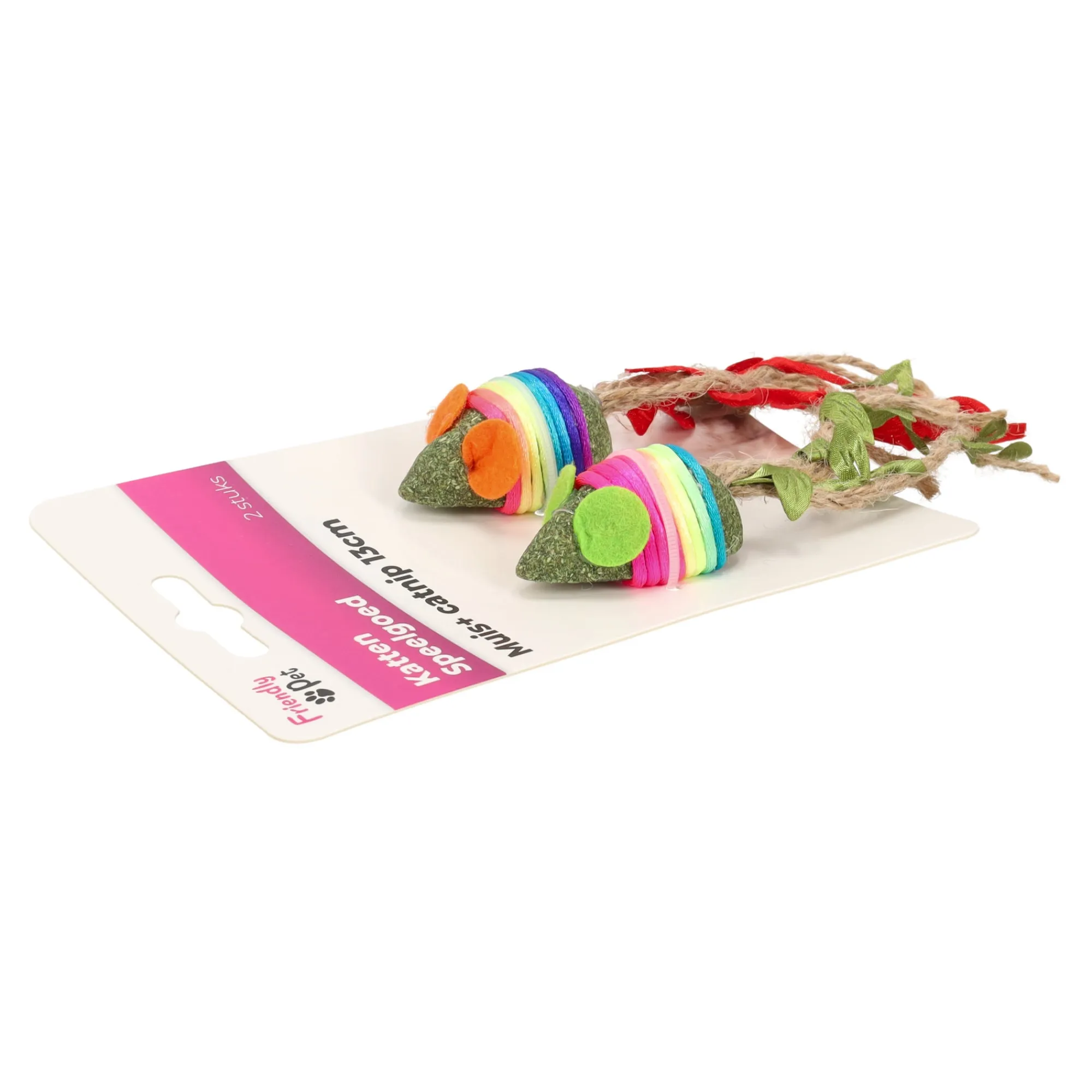 Friendly Pet Kattenspeeltjes>Kattenspeeltje muis+catnip 13cm 2st FP