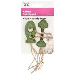 Friendly Pet Kattenspeeltjes>Kattenspeeltje visje met catnip 16 cm 2st.
