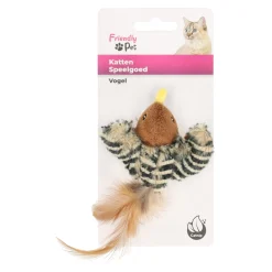 Friendly Pet Kattenspeeltjes>Kattenspeeltje Zinga vogel bruin 10x13x4,5cm FP