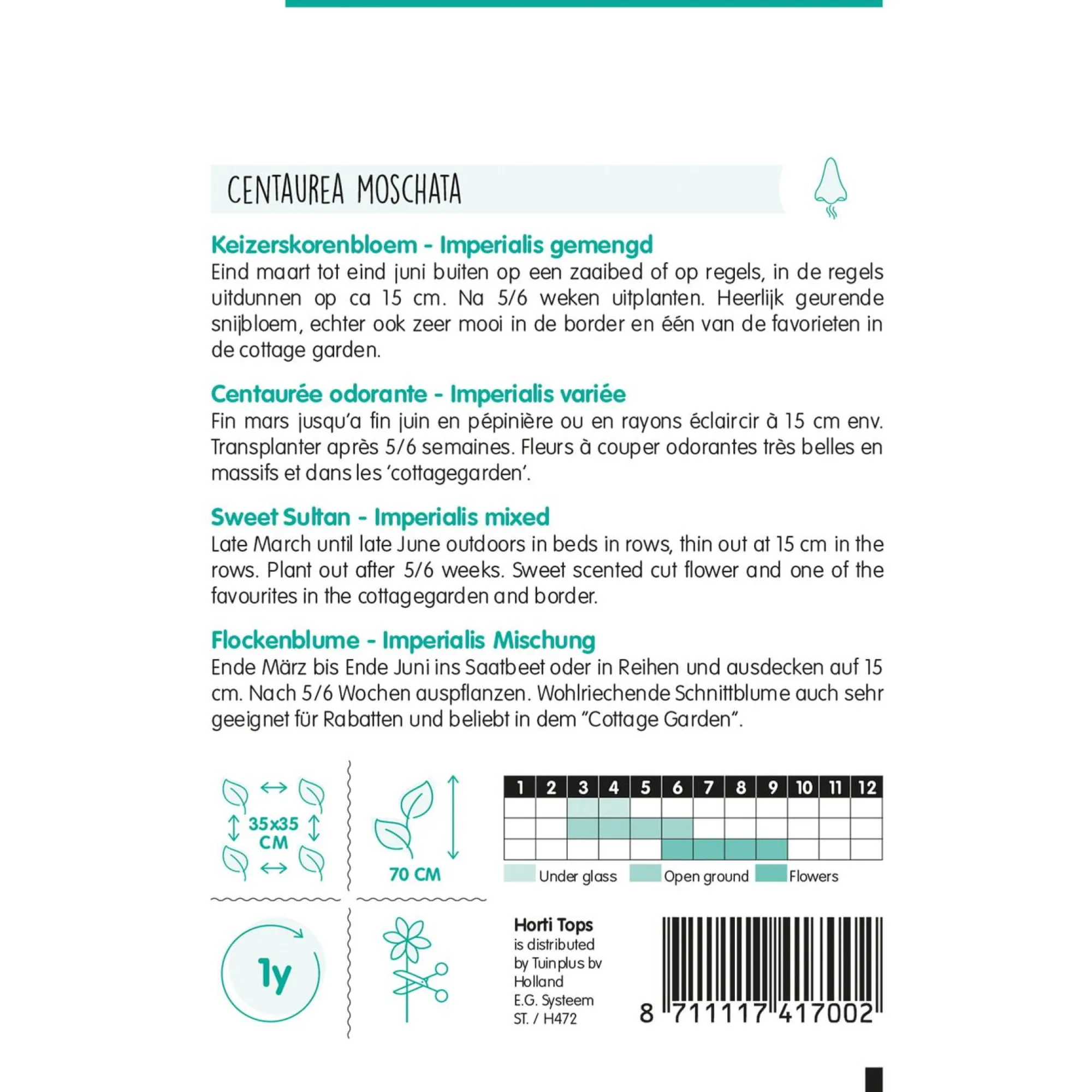 Horti Tops Moestuin>Keizerskorenbloem Imperialis Mix