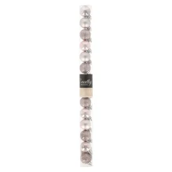 O'malley Kerstballen>Kerstbal 3 cm mix tube 14st. poederroze
