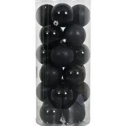 O'malley Kerstballen>Kerstbal 4cm mix koker 24st zwart