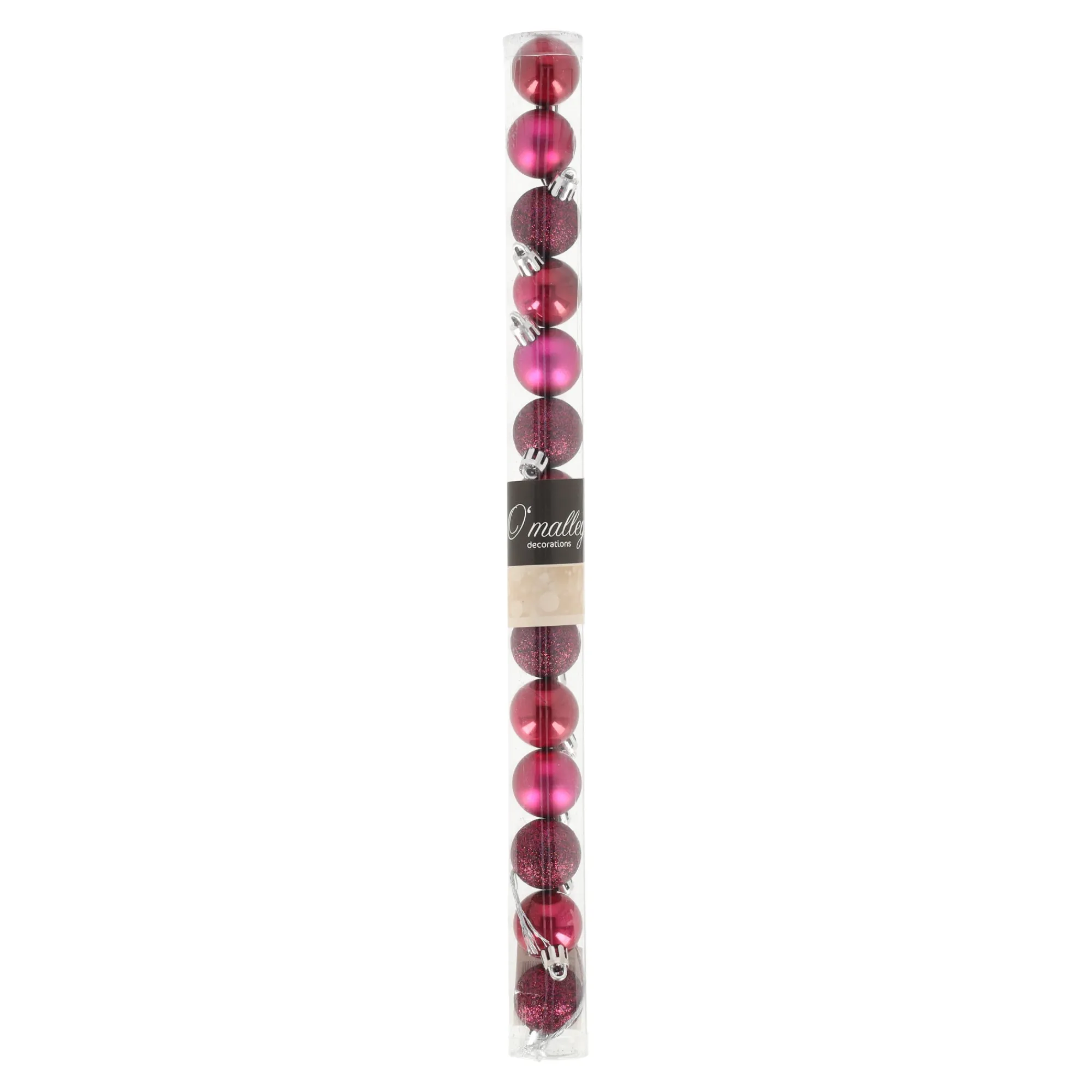 O'malley Kerstballen>Kerstbal 3cm mix tube 14st festive pink
