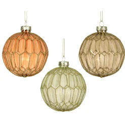Decoris Kerstballen>Kerstbal glas 8 cm