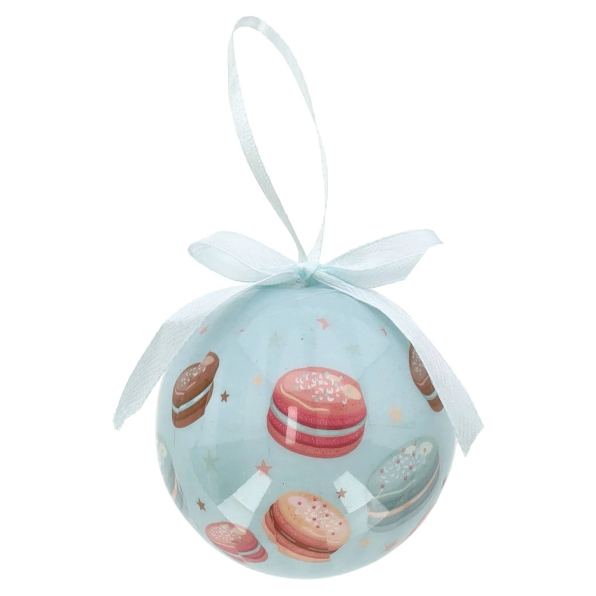 Kerstballen>Kerstbal macaron 6 cm