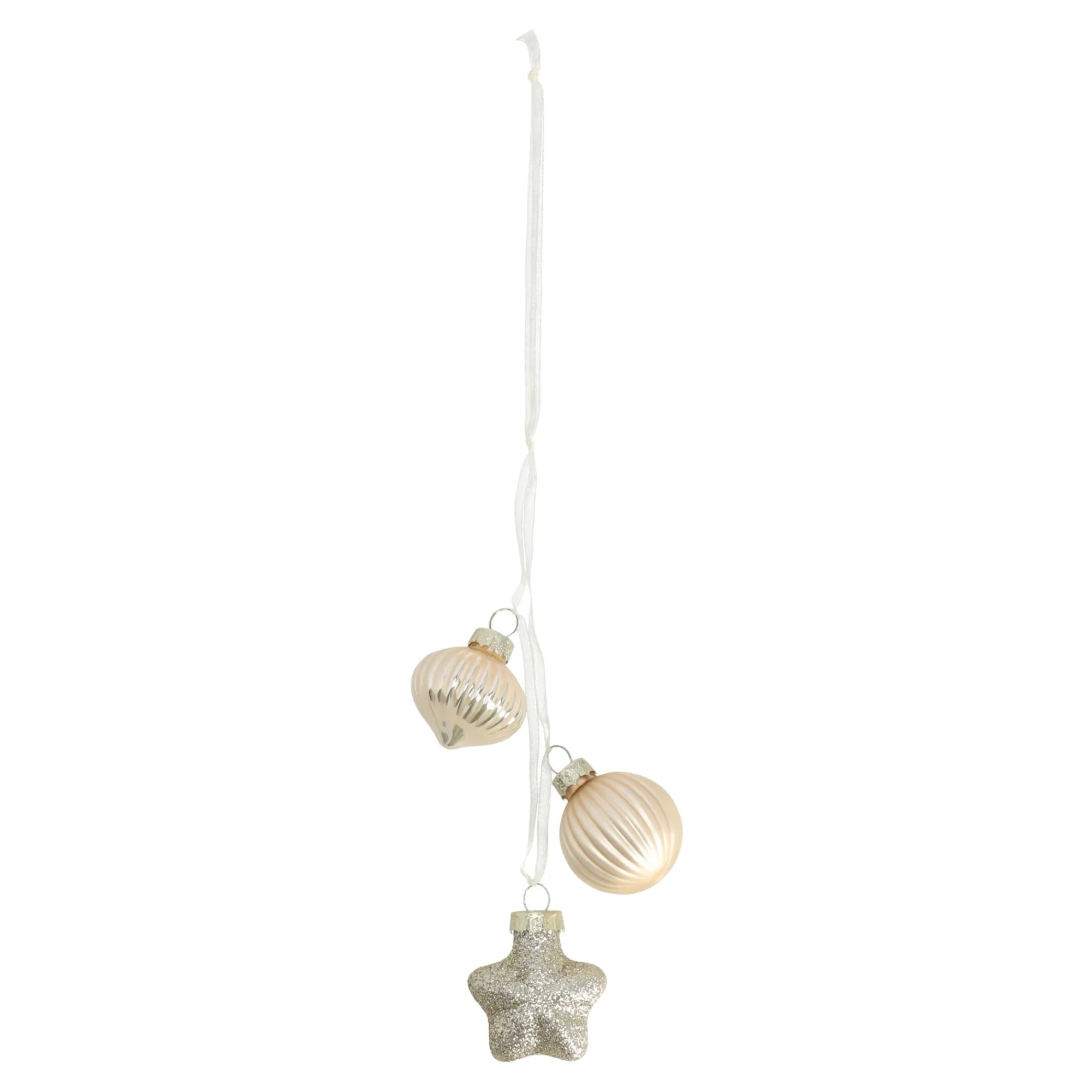 Kerstballen>Kerstbal tros mix 3st pearl