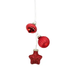 Kerstballen>Kerstbal tros mix 3st rood