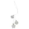 Kerstballen>Kerstbal tros mix 3st. wit