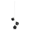 Kerstballen>Kerstbal tros mix 3st zwart