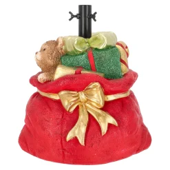 Kerstbomen>Kerstboomvoet cadeau met beer