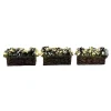 Kerstdorp>Kerstdorp bak met plant 3-delig
