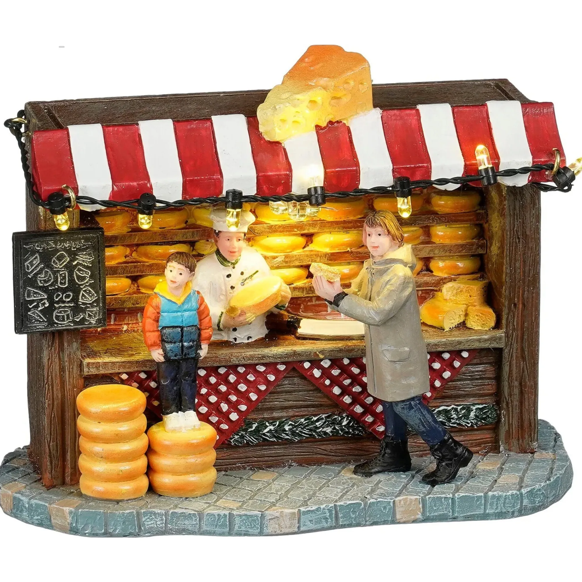 Luville Kerstdorp>Kerstdorp Kaaskraam 13x6x10cm