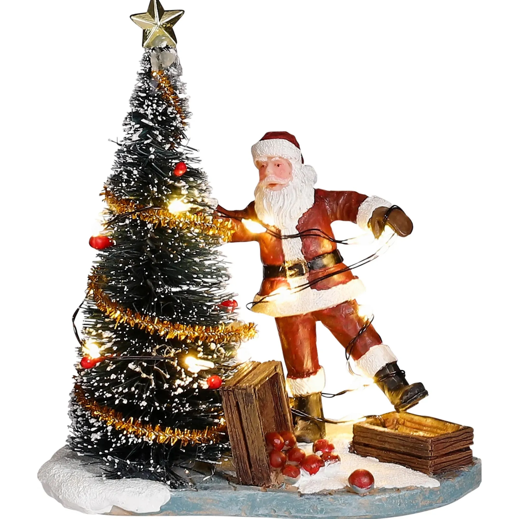 Luville Kerstdorp>Kerstdorp Onhandige Kerstman 9x6x10cm