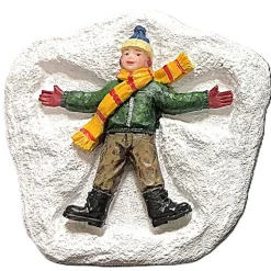 Kerstdorp>Kerstdorp sneeuwengel jongen 6cm