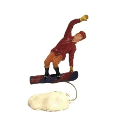 Kerstdorp>Kerstdorp snowboarder rood