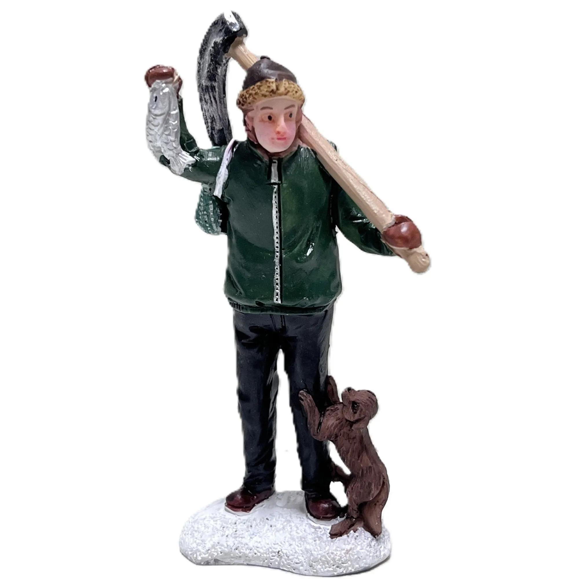 Kerstdorp>Kerstdorp visser met hond