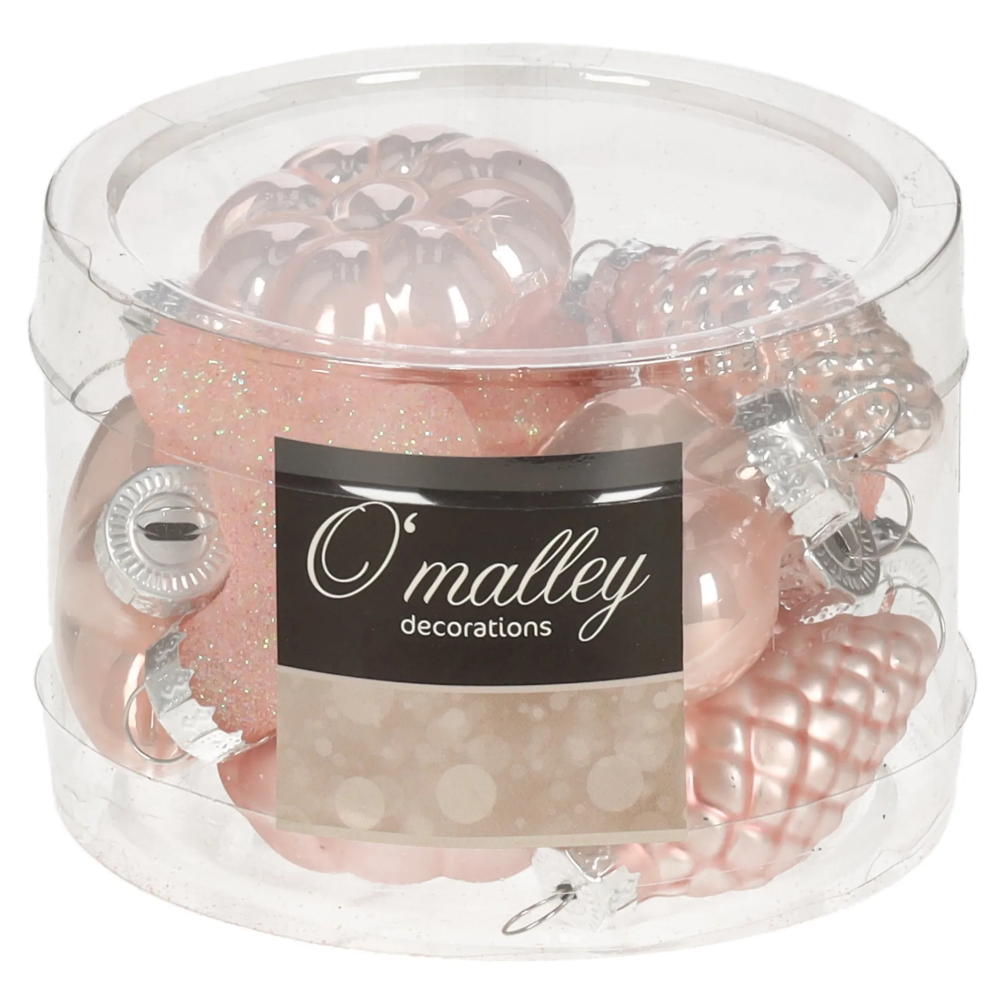 O'malley Kerstdecoratie|Kerstballen>Kersthanger mix 12st. roze