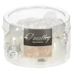 O'malley Kerstdecoratie|Kerstballen>Kersthanger mix 12st. wit