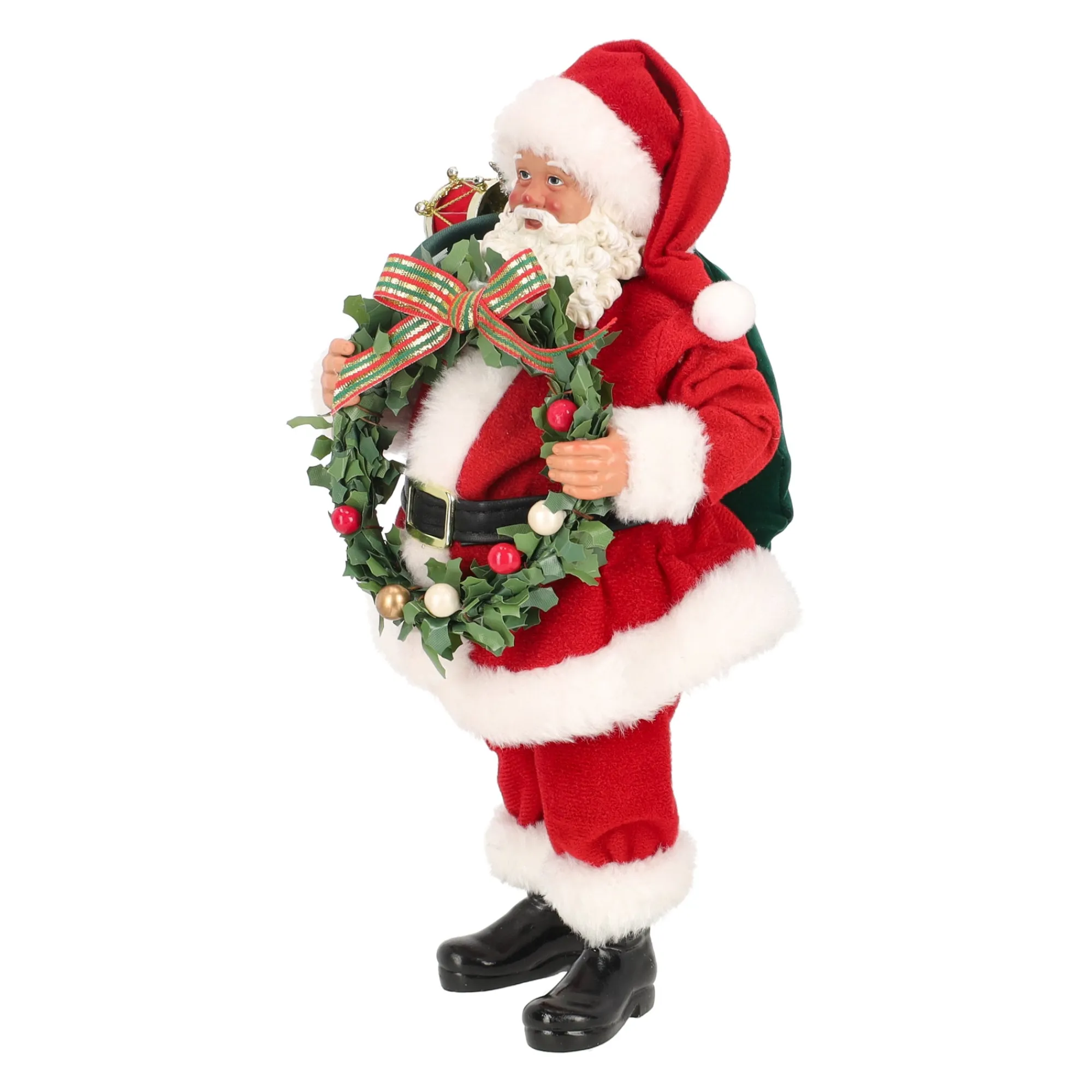 Kerstdecoratie>Kerstman 28 cm krans