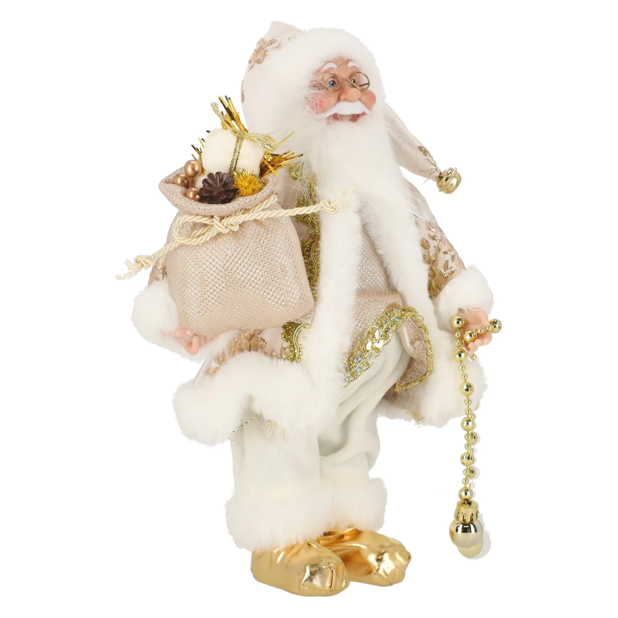 O'malley Kerstdecoratie>Kerstman 30cm luxe goud