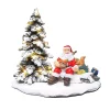 Kerstdorp>Kerstman met kerstboom