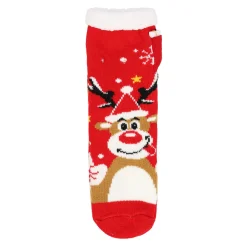 Kerstkleding>Kerstsok led rood