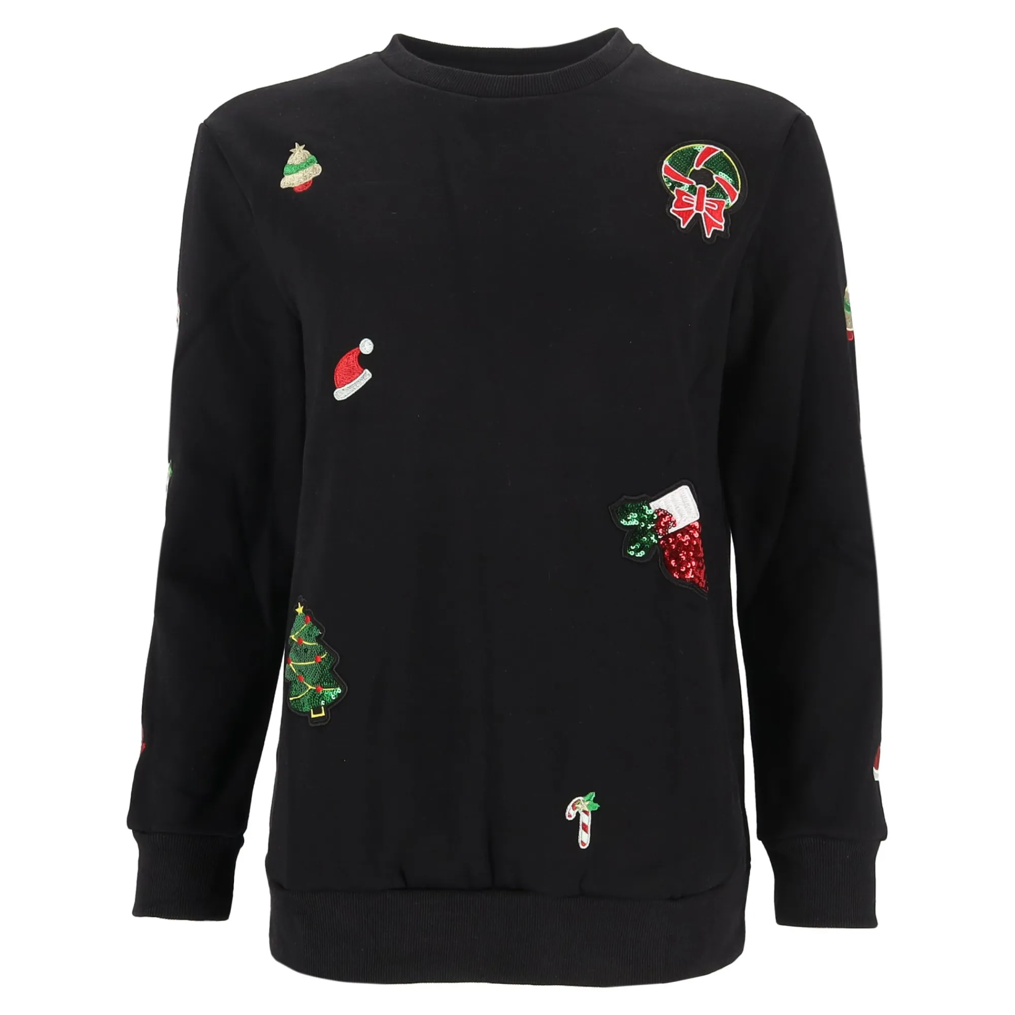 Kerstkleding>Kersttrui Bisou zwart S