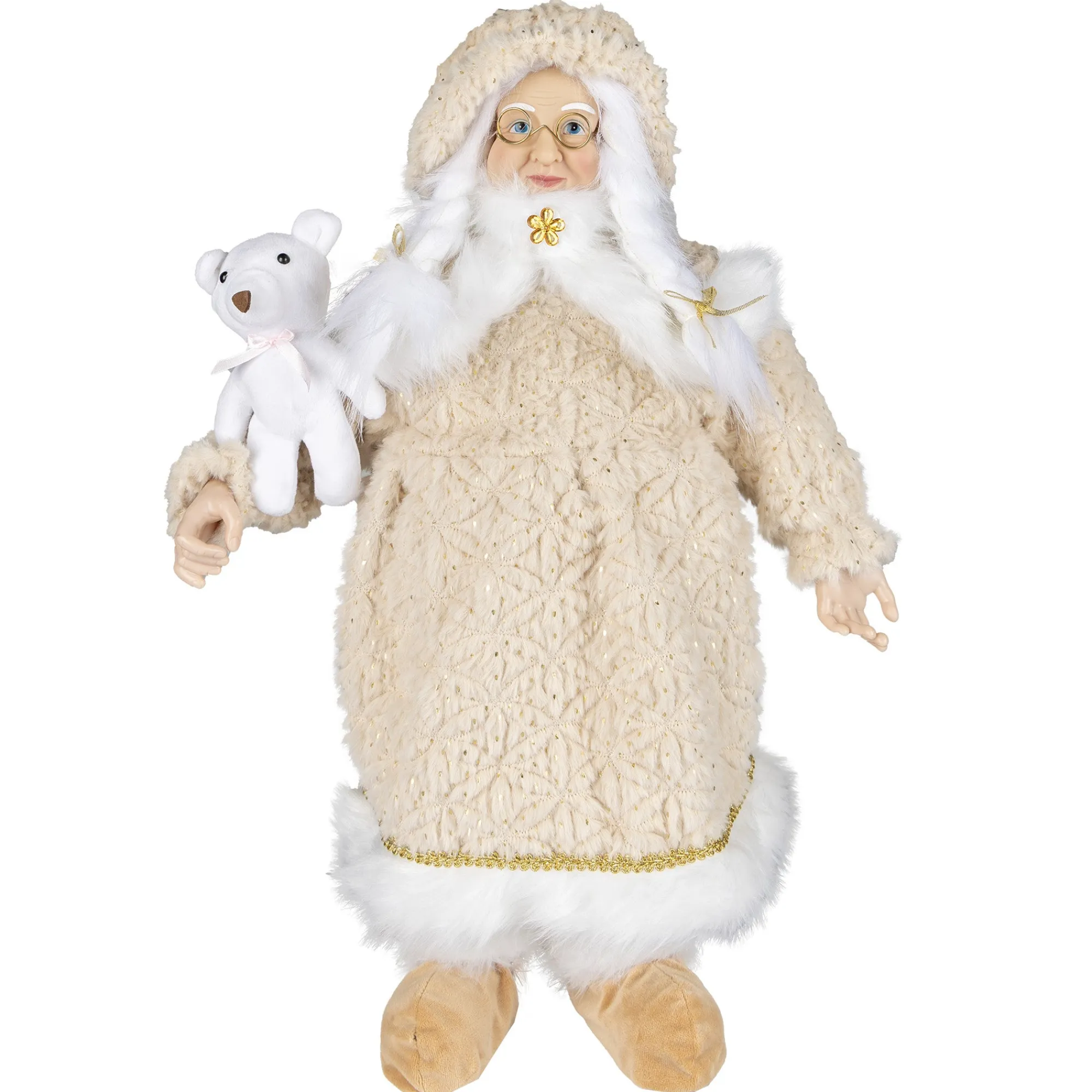 O'malley Kerstdecoratie>Kerstvrouw 65cm sweet beige