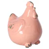 Pasen|Woondecoratie>Kip keramiek 15 cm antiek roze
