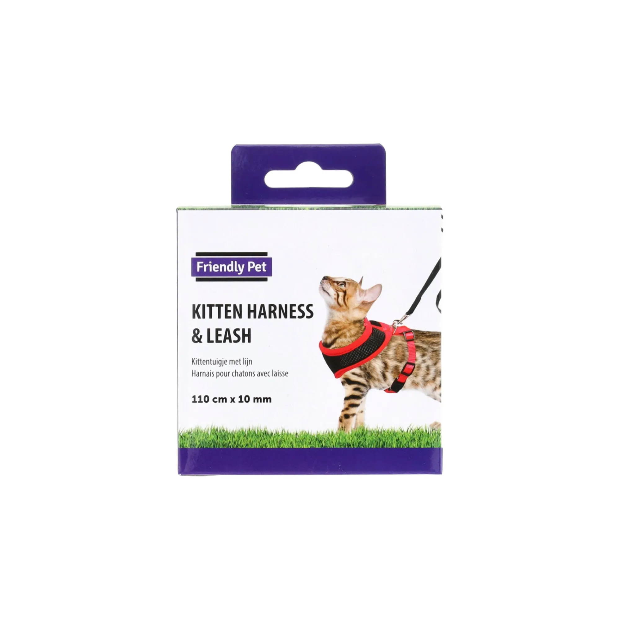 Friendly Pet Kattenverzorging>Kittentuig zwart/rood 10mmx110cm