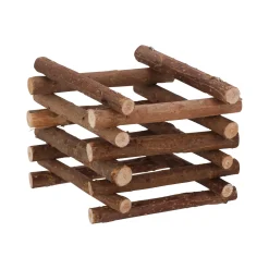 Friendly Pet Voer- En Drinkbakken Knaagdier>Knaagdier hooiruif vierk hout 15cm