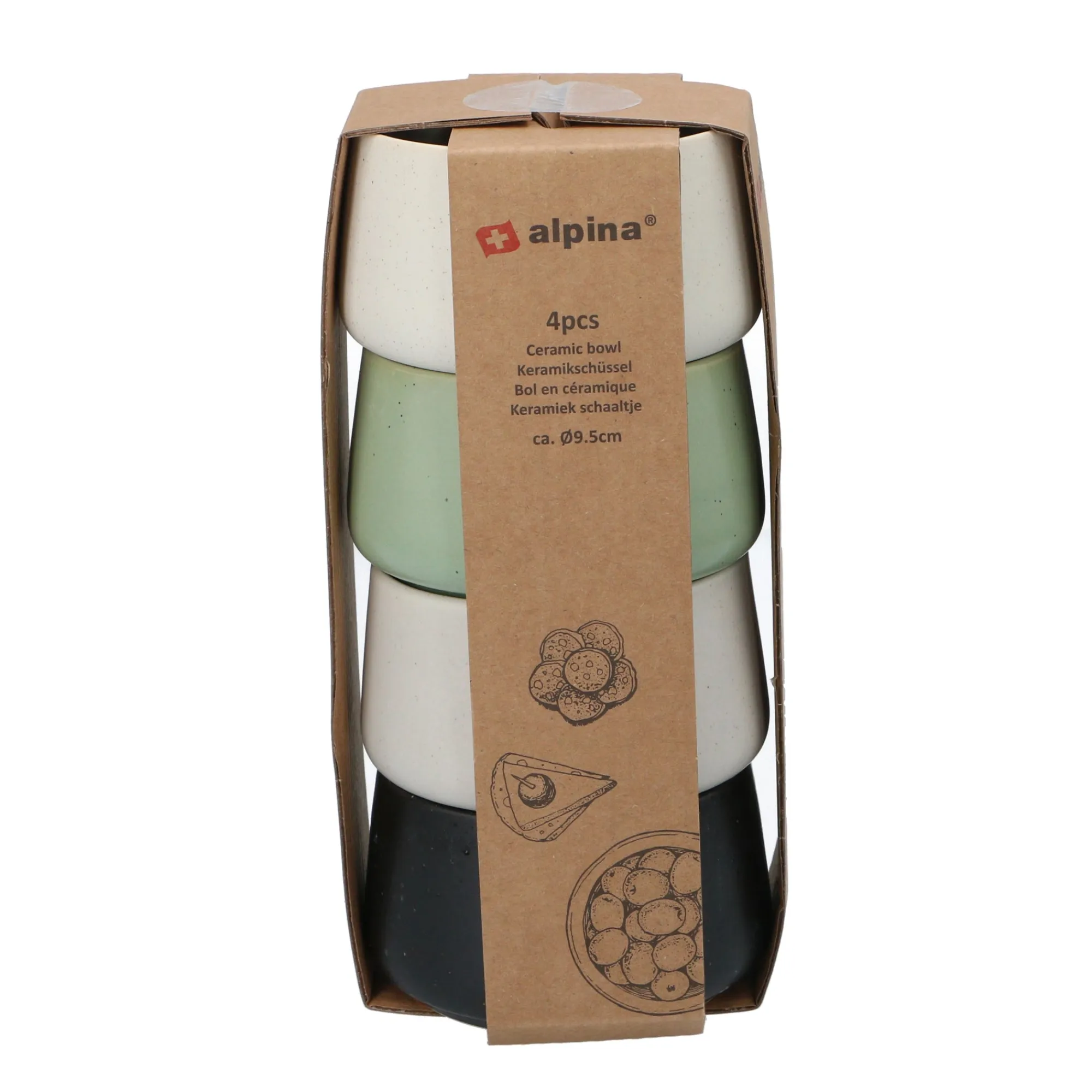 Alpina Koken & Tafelen>Kom keram D9,5cm 4st