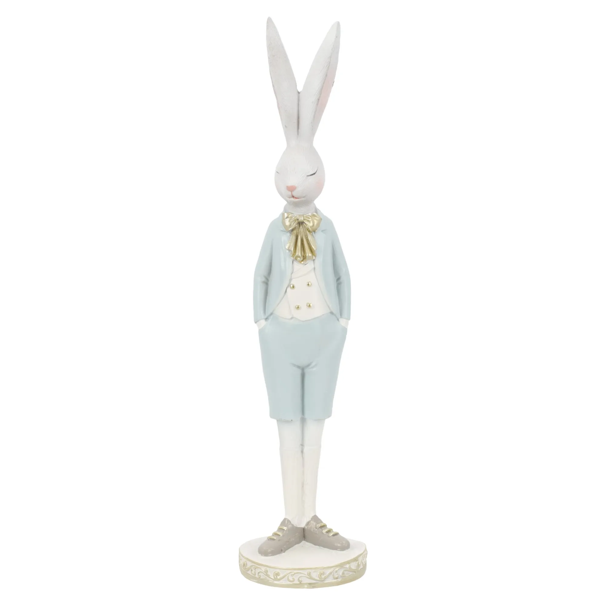 O'malley Pasen|Woondecoratie>Konijn staand blauw 29 cm