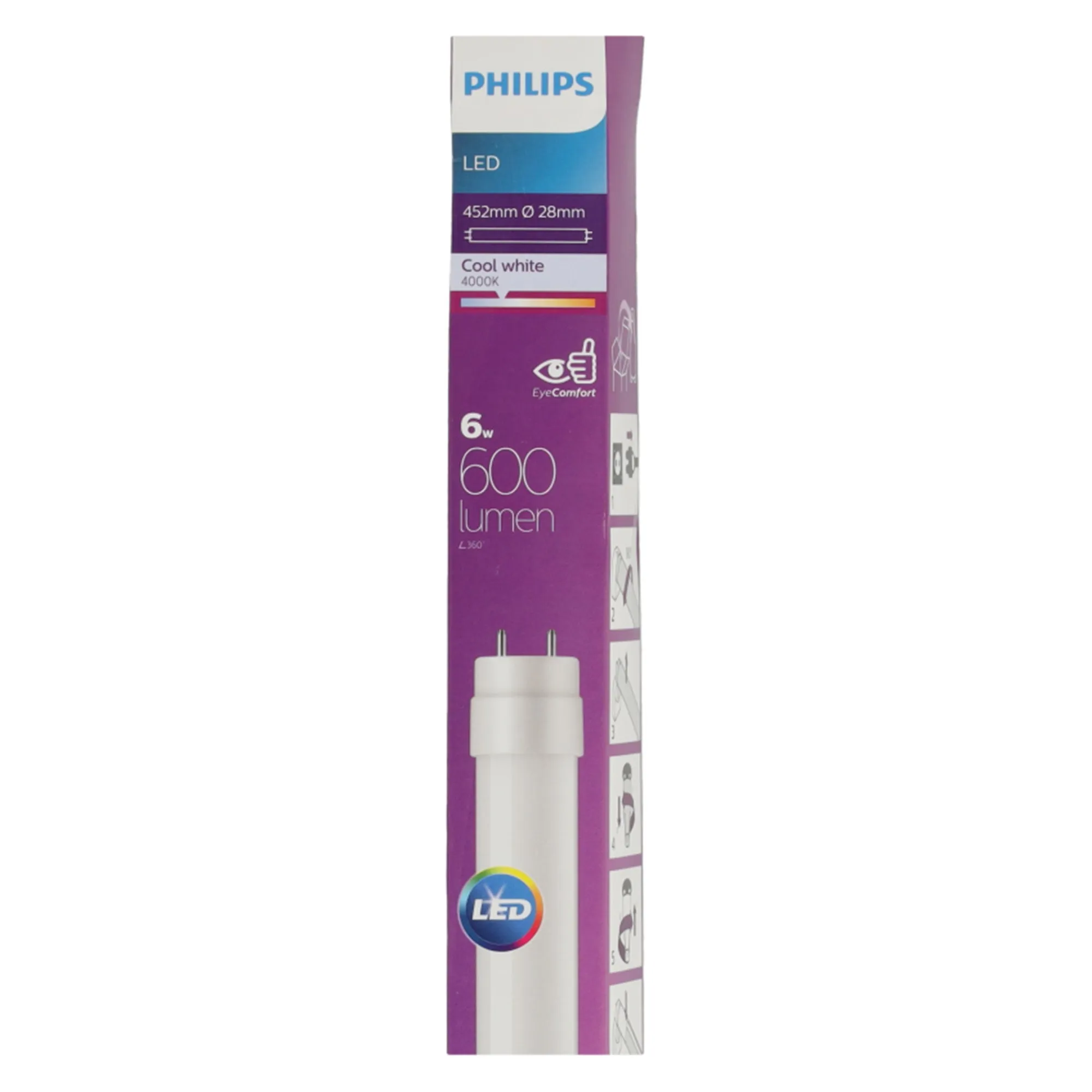 Philips Bouwlampen>Lamp LED T8 438 mm 6W cw