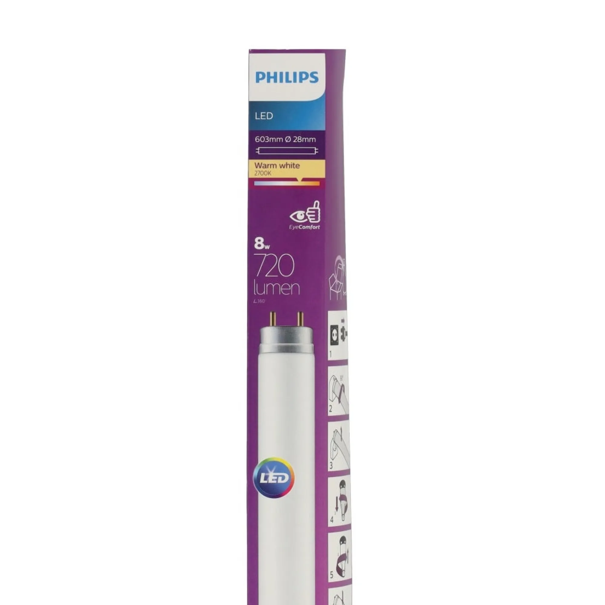 Philips Bouwlampen>Lamp LED T8 603 mm 8W ww