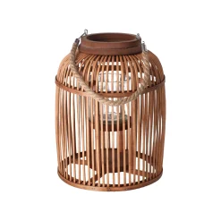 Woondecoratie>Lantaarn Barbery 37 cm bruin