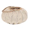 Natural Collections Woondecoratie>Lantaarn katoen met glas wit 28 x 24 x 16 cm