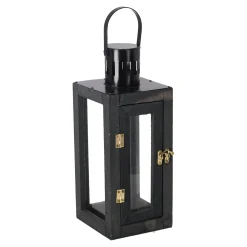 Mega Collections Woondecoratie>Lantaarn Lorenzo black 34 cm