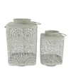 Natural Collections Woondecoratie>Lantaarn metaal grijs 16 x 16 x 25 cm