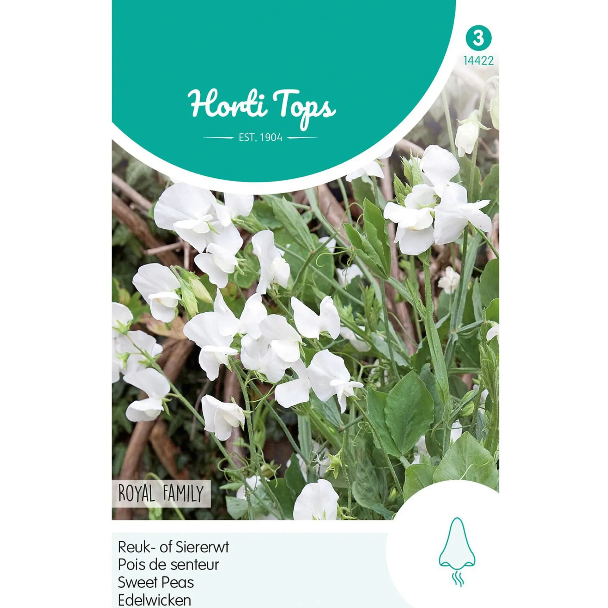 Horti Tops Moestuin>Lathyrus Royal White