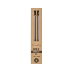 O'malley Kaarsen>LED-kaars diner rib 25 cm taupe