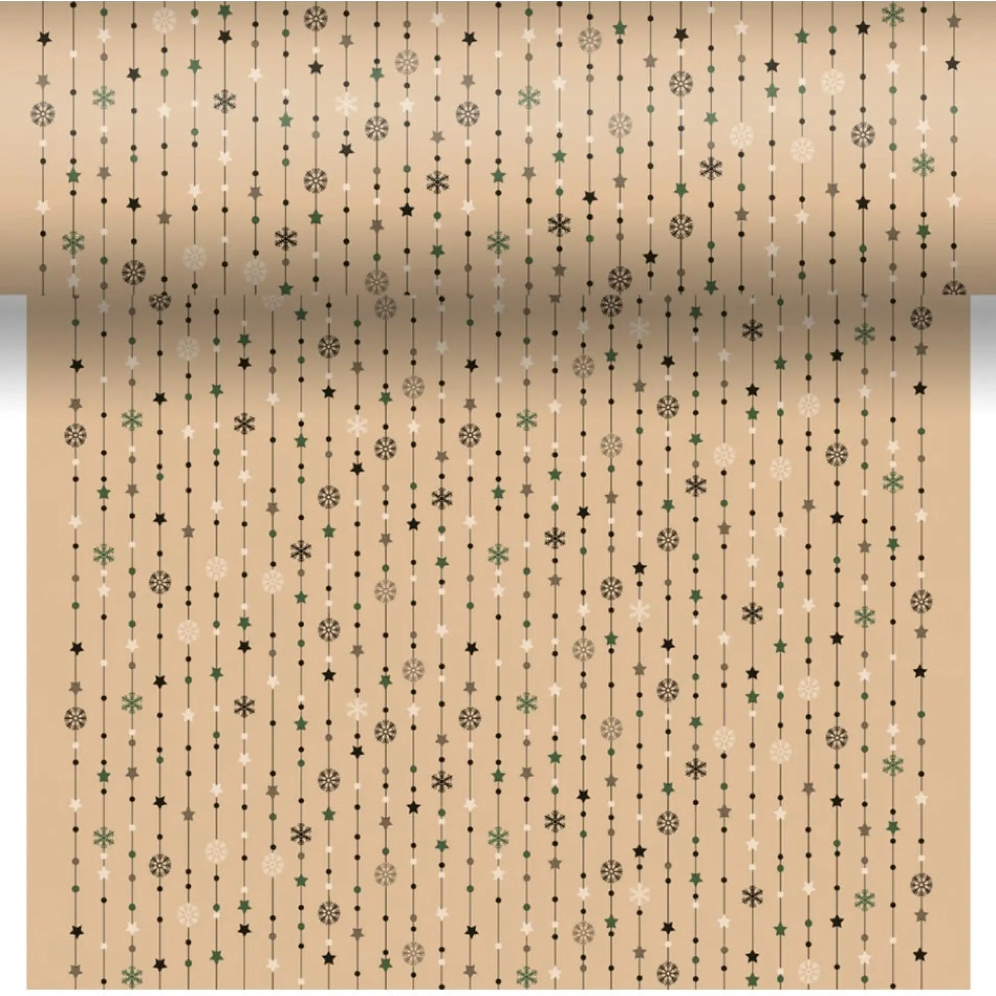 Duni Kerstdecoratie>Loper cel 40 x 480 cm 3-in-1 Natural Yuletid