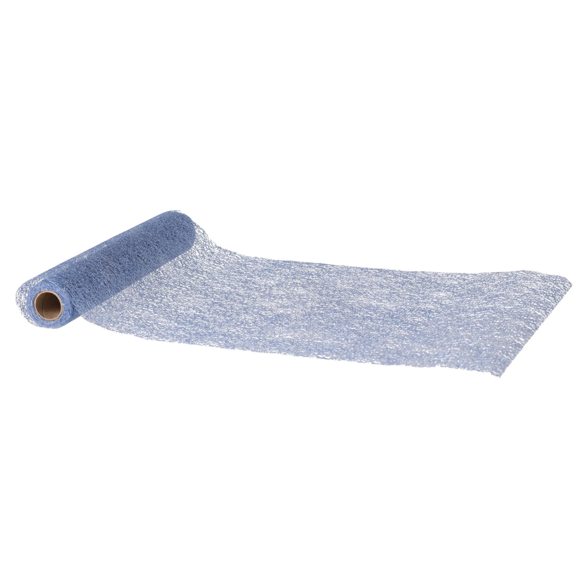Woondecoratie>Loper net glitter blauw 28 x 300 cm