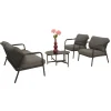 Bois le Duc Loungesets>Loungeset Calanca antraciet met kussens
