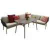 Bois le Duc Loungesets>Loungeset Lariana milky grey met kussens